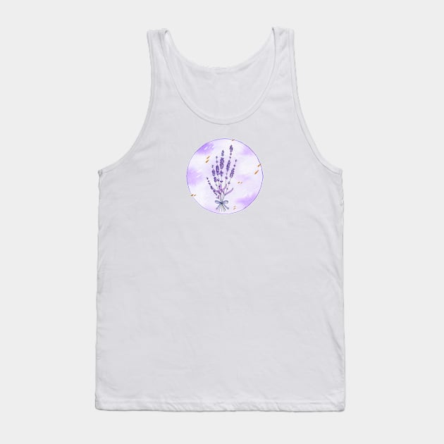 Lavender circle Tank Top by Leonie Jonk